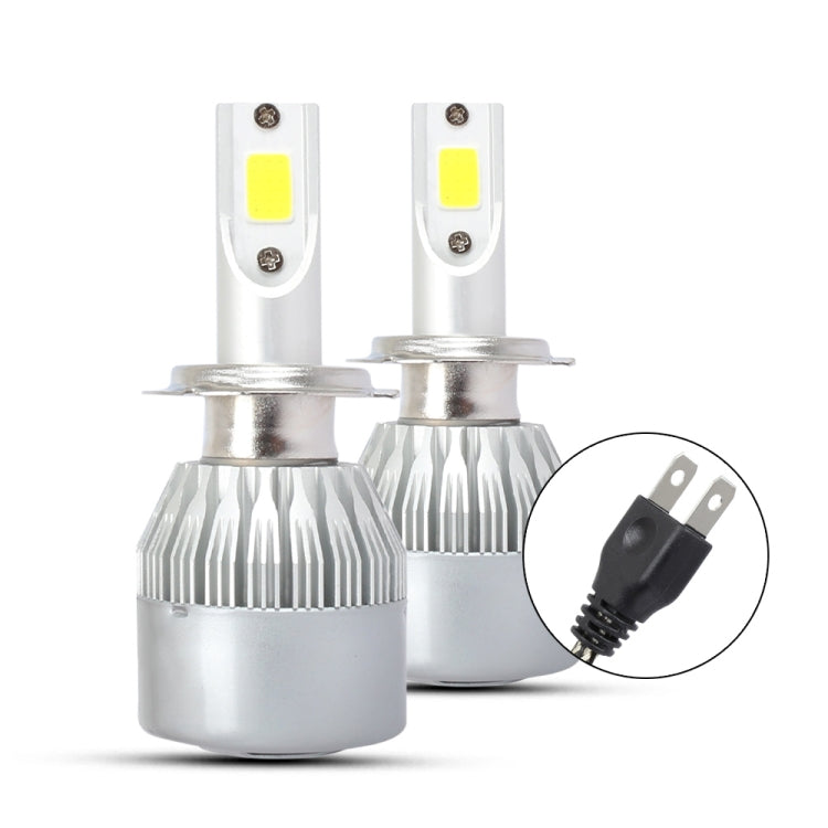 2 PCS H7 18W 1800 LM 3000K IP68 Casnbus Constant Current Car LED Headlight with 2 COB Lamps, DC 9-36V(Gold Light) - LED Headlamps by buy2fix | Online Shopping UK | buy2fix