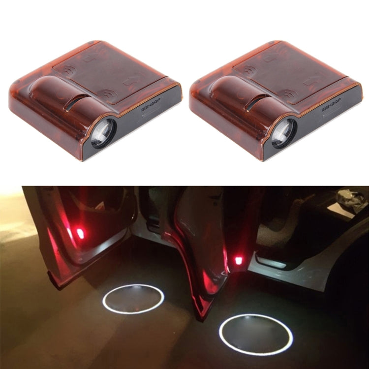 2 PCS LED Ghost Shadow Light, Car Door LED Laser Welcome Decorative Light, Display Logo for NISSAN Car Brand(Red) - Door Lights by buy2fix | Online Shopping UK | buy2fix