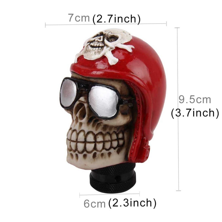 Glasses Skull Shaped Universal Vehicle Car Shifter Cover Manual Automatic Gear Shift Knob - In Car by buy2fix | Online Shopping UK | buy2fix