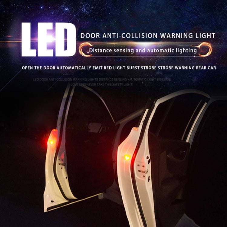 2 PCS Car Door Magnetic Warning Strobe Light Lamp(Green Light) - In Car by buy2fix | Online Shopping UK | buy2fix