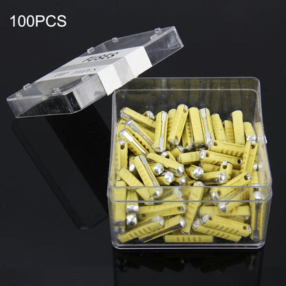 100 PCS Car Auto Fuse European Automotive Fuse (20A Yellow) - In Car by buy2fix | Online Shopping UK | buy2fix