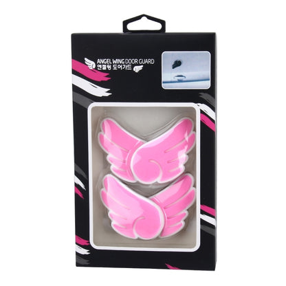 4 PCS Angel Wing Shape Cartoon Style PVC Car Auto Protection Anti-scratch Door Guard Decorative Sticker (Pink) - Anti Collision Sticker by buy2fix | Online Shopping UK | buy2fix