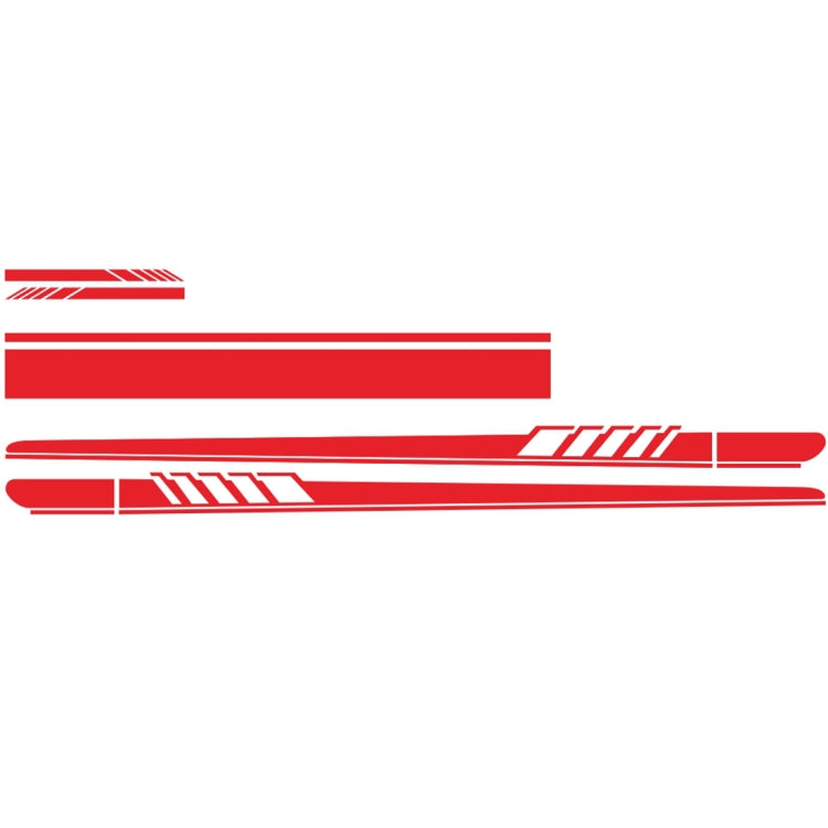 5 in 1 Car Styling Stripe Hood PVC Sticker Auto Decorative Sticker (Red) - In Car by buy2fix | Online Shopping UK | buy2fix