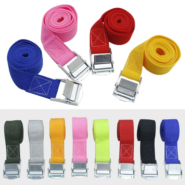 Car Tension Rope Luggage Strap Belt Auto Car Boat Fixed Strap with Alloy Buckle,Random Color Delivery, Size: 25mm x 3m - Roof Racks by buy2fix | Online Shopping UK | buy2fix