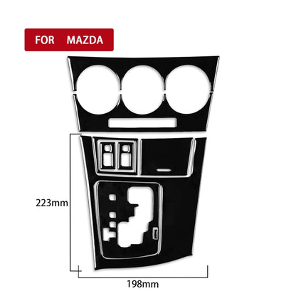 For Mazda 3 Axela 2010-2013 9 in 1 Car AC Gear Panel Set D Decorative Sticker, Left Drive - In Car by buy2fix | Online Shopping UK | buy2fix