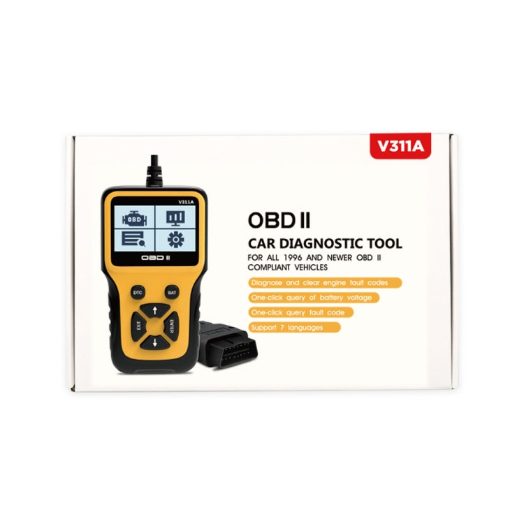 V311A Car Handheld V1.1 OBD2 Fault Detector OBD2 Diagnostic Tool - In Car by buy2fix | Online Shopping UK | buy2fix