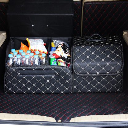 Car Trunk Foldable Storage Box, Checkered Large Size: 54 x 32 x 30cm (Black Red) - In Car by buy2fix | Online Shopping UK | buy2fix