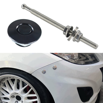 100mm Stainless Steel Quick-pins Push Button Billet Hood Pins Lock Clip Kit(Black) - In Car by buy2fix | Online Shopping UK | buy2fix