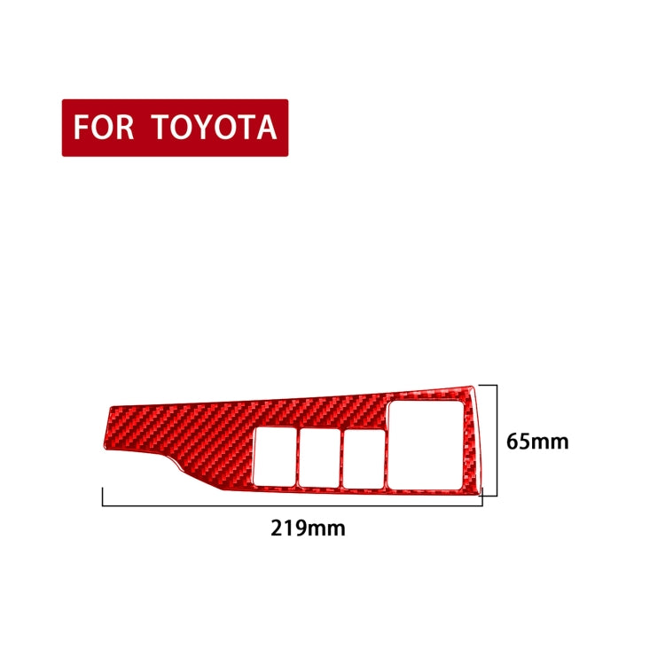 Carbon Fiber Car Headlight Switch Decorative Sticker for Toyota Corolla 2014-2018,Right Drive (Red) - In Car by buy2fix | Online Shopping UK | buy2fix