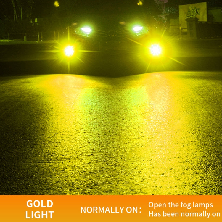 1 Pair 9006 27W / DC12V Car Aluminum Alloy LED Headlight (Gold Light) - In Car by buy2fix | Online Shopping UK | buy2fix