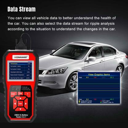 KONNWEI KW870 2 in 1 Car OBD2 Fault Diagnosis + Battery Tester - In Car by KONNWEI | Online Shopping UK | buy2fix