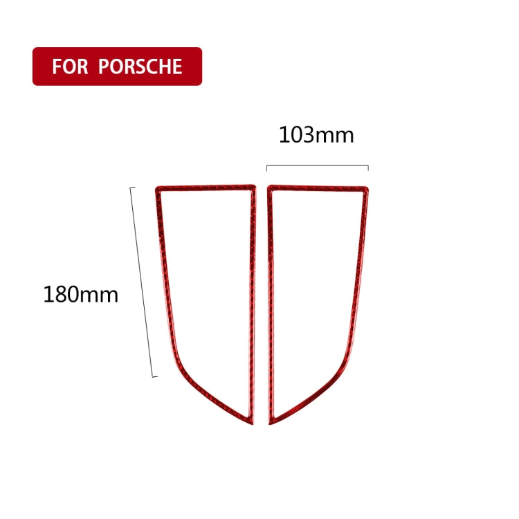 Car Carbon Fiber Dashboard Air Outlet Panel Decorative Sticker for Porsche Macan 2014-2021, Left and Right Drive Universal (Red) - In Car by buy2fix | Online Shopping UK | buy2fix