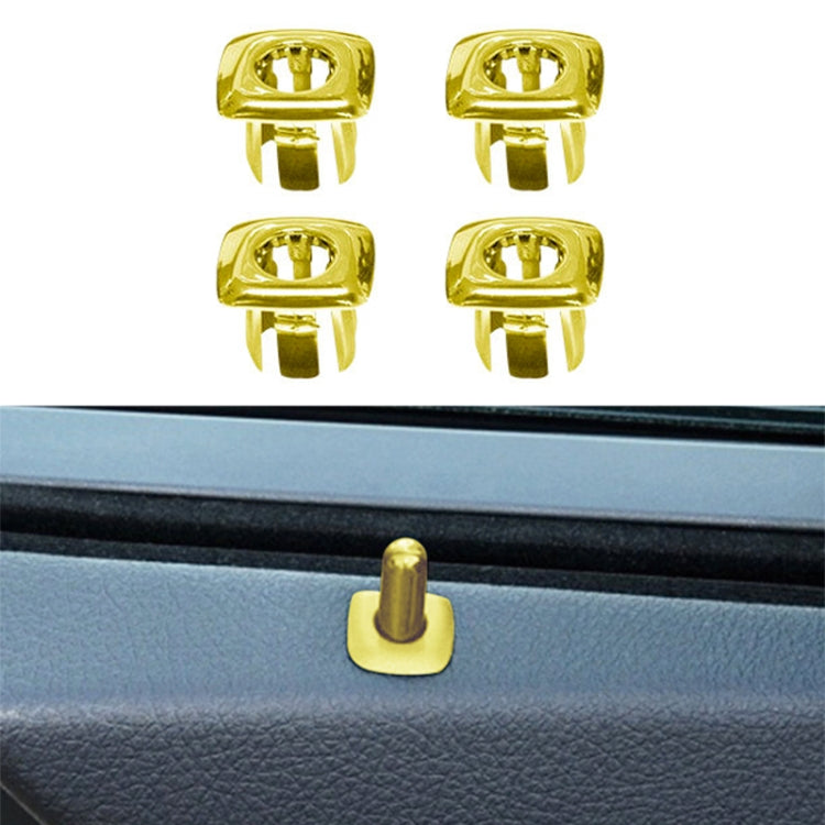 For BMW 5 Series 2011-2017 4 in 1 Car Interior Door Window Trim Panel Locking Knob Button Cover 5142 9171 769 (Gold) - In Car by buy2fix | Online Shopping UK | buy2fix