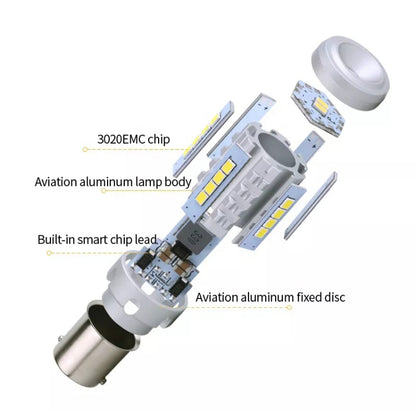 2pcs 1156 IC12-28V / 16.68W / 1.39A Car 3020EMC-26 Constant Current Wide Voltage Turn Signal Light (White Light) - In Car by buy2fix | Online Shopping UK | buy2fix