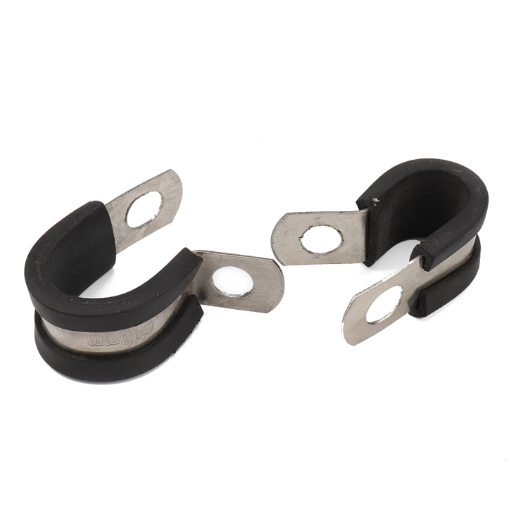 10 PCS Car Rubber Cushion Pipe Clamps Stainless Steel Clamps, Size: 3/16 inch (5mm) - In Car by buy2fix | Online Shopping UK | buy2fix