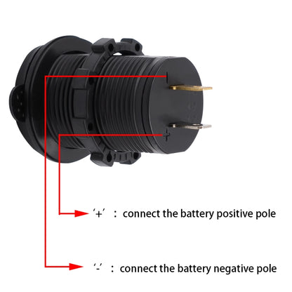 Universal Car Dual USB Charger Power Outlet Adapter 4.2A 5V IP66 with Aperture + 60cm Cable(Orange Light) - Car Charger by buy2fix | Online Shopping UK | buy2fix