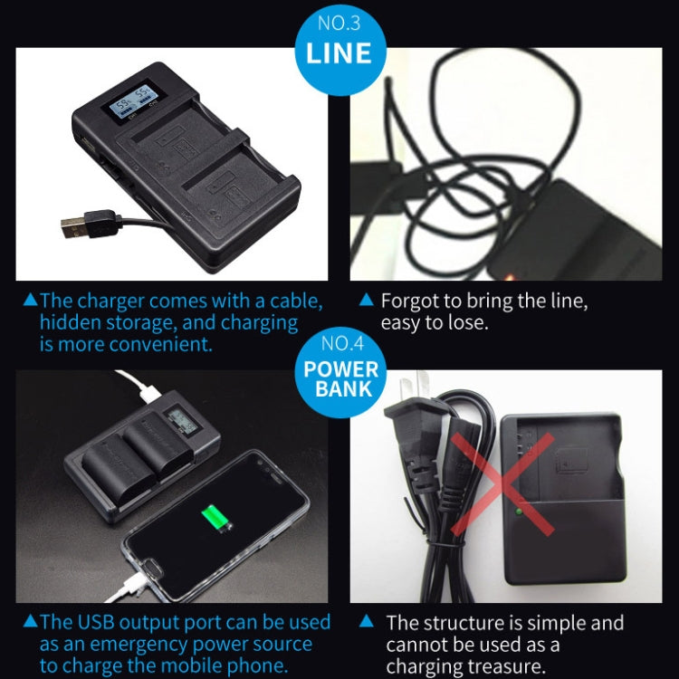 LP-E6 Digital Camera SLR Battery Digital LCD Charger for Canon Series - Camera Accessories by buy2fix | Online Shopping UK | buy2fix