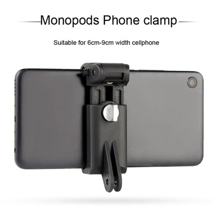 Selfie Sticks Monopods Mount Phone Clamp for iPhone, Samsung, HTC, Sony, LG and other Smartphones, Clip Range: 6-9cm(Black) - Consumer Electronics by buy2fix | Online Shopping UK | buy2fix
