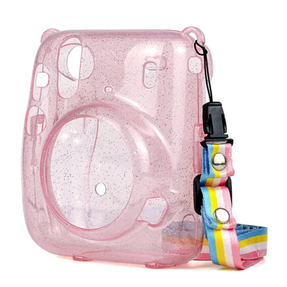 Glitter Power Crystal Case with Strap for FUJIFILM Instax mini 11 (Pink) - Camera Accessories by buy2fix | Online Shopping UK | buy2fix