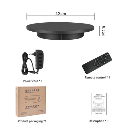 42cm Electric Rotating Display Stand Video Shooting Props Turntable, Load: 100kg, Plug-in Power, UK Plug(White) - Camera Accessories by buy2fix | Online Shopping UK | buy2fix