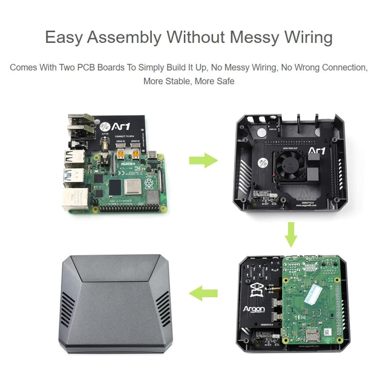 Waveshare Argon One Aluminum Case For Raspberry Pi 4, with Safe Power Button - Modules Expansions Accessories by WAVESHARE | Online Shopping UK | buy2fix