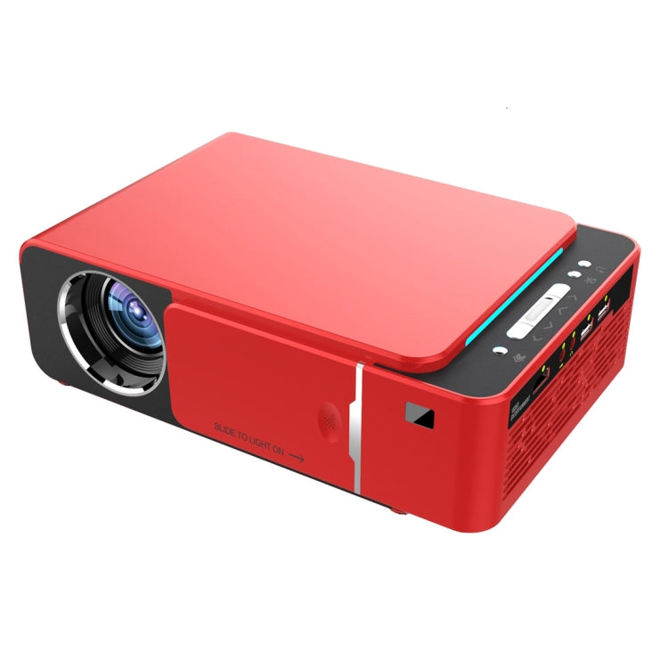 T6 2000ANSI Lumens Mini Theater Projector, Android 7.1 RK3128 Quad Core, 1GB+8GB, EU Plug(Red) - Consumer Electronics by buy2fix | Online Shopping UK | buy2fix