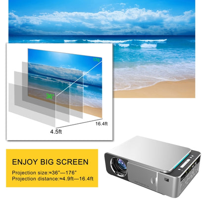 T6 2000ANSI Lumens Mini Theater Projector, Android 7.1 RK3128 Quad Core, 1GB+8GB, AU Plug(Silver) - Consumer Electronics by buy2fix | Online Shopping UK | buy2fix