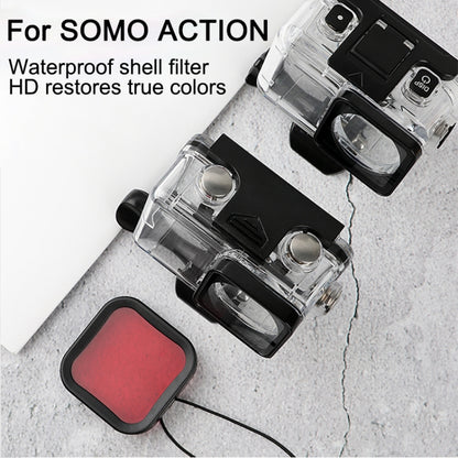 For DJI Osmo Action Underwater Waterproof Housing Diving Case Kits with Pink / Red / Purple Lens Filter - DJI & GoPro Accessories by buy2fix | Online Shopping UK | buy2fix