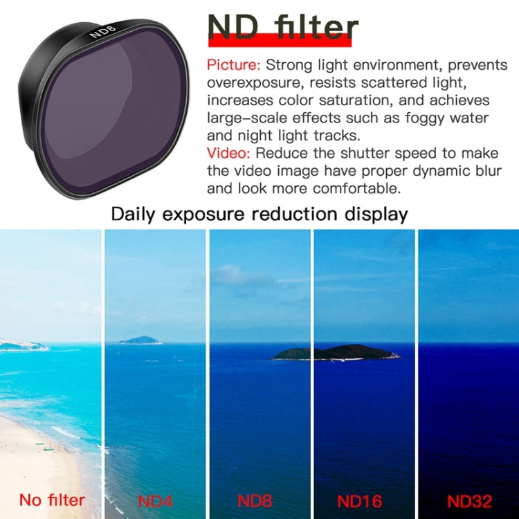 RCSTQ 6 in 1 ND4+ND8+ND16+ND32+UV+CPL Drone Lens Filter for DJI FPV - DJI & GoPro Accessories by RCSTQ | Online Shopping UK | buy2fix