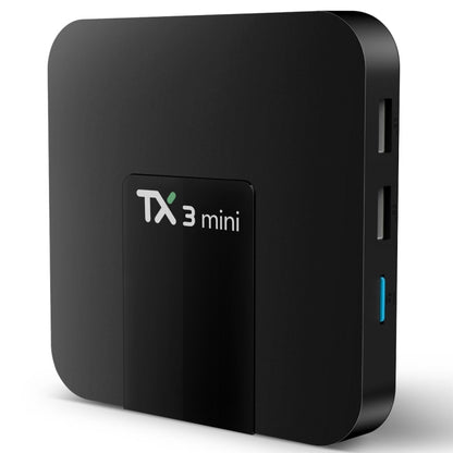 TX3 Mini 4K*2K Display HD Smart TV BOX Player with Remote Controller, Android 7.1 OS Amlogic S905W up to 2.0 GHz, Quad core ARM Cortex-A53, RAM: 2GB DDR3, ROM: 16GB, Supports WiFi & TF & AV In & DC In, UK Plug(Black) - Consumer Electronics by buy2fix | Online Shopping UK | buy2fix