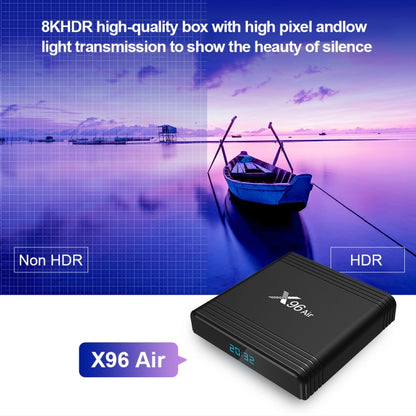 X96 Air 8K Smart TV BOX Android 9.0 Media Player with Remote Control, Quad-core Amlogic S905X3, RAM: 4GB, ROM: 32GB, Dual Band WiFi, Bluetooth, UK Plug - Consumer Electronics by buy2fix | Online Shopping UK | buy2fix