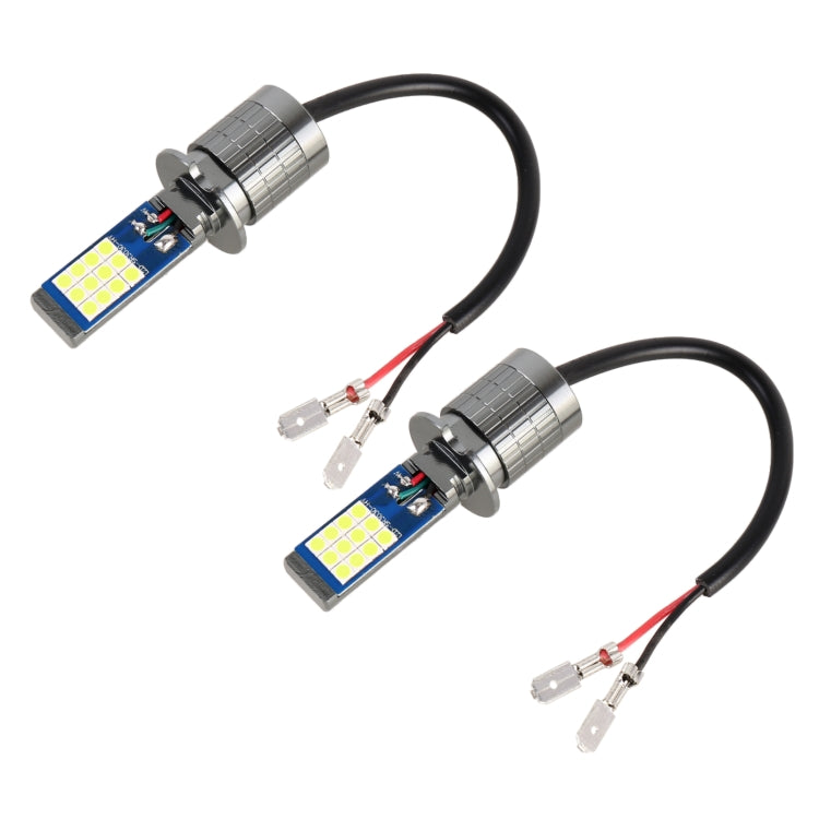 H3 2 PCS DC12-24V / 10.5W Car Fog Lights with 24LEDs SMD-3030 & Constant Current, Box Packaging(Lime Light) - In Car by buy2fix | Online Shopping UK | buy2fix