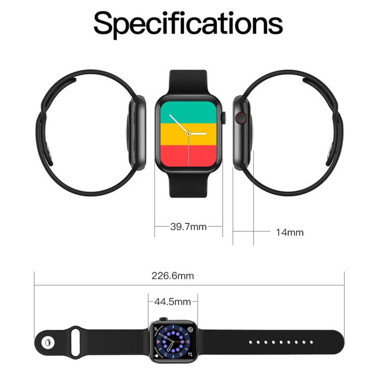 T500+ 1.75 inch IPS Screen IP67 Waterproof Smart Watch, Support Sleep Monitor / Heart Rate Monitor / Bluetooth Call, Style:Sport Button Strap(Blue) - Smart Wear by buy2fix | Online Shopping UK | buy2fix