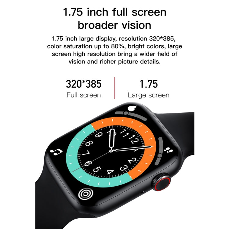 T500+ 1.75 inch IPS Screen IP67 Waterproof Smart Watch, Support Sleep Monitor / Heart Rate Monitor / Bluetooth Call, Style:Solo Loop Strap(Blue) - Smart Wear by buy2fix | Online Shopping UK | buy2fix