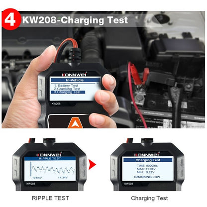 KONNWEI KW208 Car TFT Color Screen Battery Tester Support 8 Languages - In Car by KONNWEI | Online Shopping UK | buy2fix