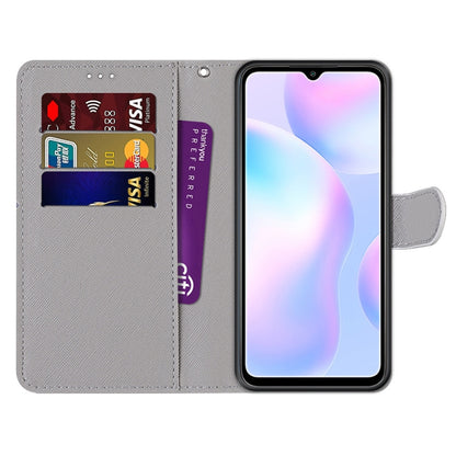 For Xiaomi Redmi 9A Coloured Drawing Cross Texture Horizontal Flip PU Leather Case with Holder & Card Slots & Wallet & Lanyard(Green Lemon) - Xiaomi Cases by buy2fix | Online Shopping UK | buy2fix