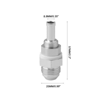 AN8 Straight to 3/8 inch Hose Barb Double Fuel Pump Tank Fitting Bulkhead Adapter Fitting - In Car by buy2fix | Online Shopping UK | buy2fix