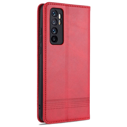 For Xiaomi Mi Note 10 Lite ZNS Magnetic Calf Texture Horizontal Flip Leather Case with Card Slots & Holder & Wallet(Red) - Xiaomi Cases by AZNS | Online Shopping UK | buy2fix