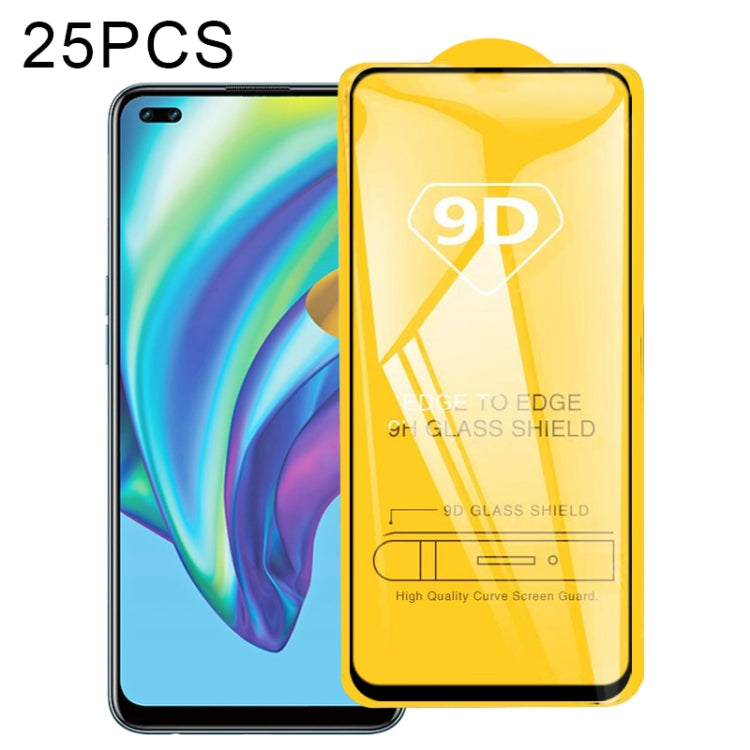 For OPPO Reno4 Lite 25 PCS 9D Full Glue Full Screen Tempered Glass Film - OPPO Tempered Glass by imak | Online Shopping UK | buy2fix