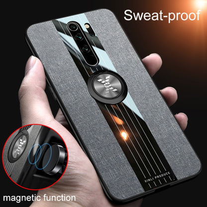 For Xiaomi Redmi Note 8 XINLI Stitching Cloth Texture Shockproof TPU Protective Case with Ring Holder(Black) - Xiaomi Cases by XINLI | Online Shopping UK | buy2fix