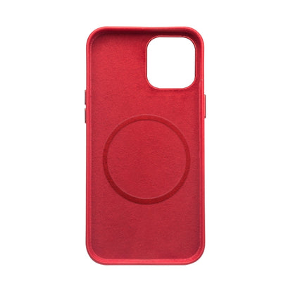 For iPhone 12 mini QIALINO Nappa Leather Shockproof Magsafe Case (Red) - iPhone 12 mini Cases by QIALINO | Online Shopping UK | buy2fix