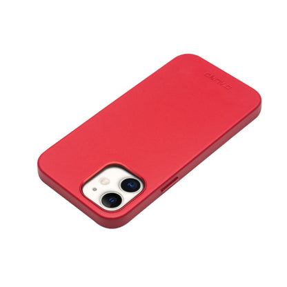 For iPhone 12 mini QIALINO Nappa Leather Shockproof Magsafe Case (Red) - iPhone 12 mini Cases by QIALINO | Online Shopping UK | buy2fix