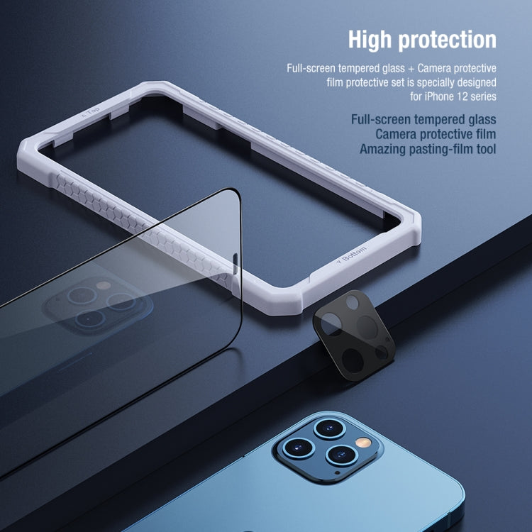 For iPhone 12 Pro NILLKIN 2 in 1 HD Full Screen Tempered Glass Film + Camera Protector Set - iPhone 12 / 12 Pro Tempered Glass by NILLKIN | Online Shopping UK | buy2fix