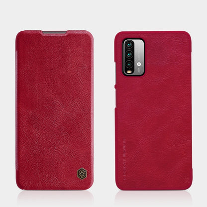 For Xiaomi Redmi Note 9 4G / 9 Power NILLKIN QIN Series Crazy Horse Texture Horizontal Flip Leather Case with Card Slot(Red) - Xiaomi Cases by NILLKIN | Online Shopping UK | buy2fix