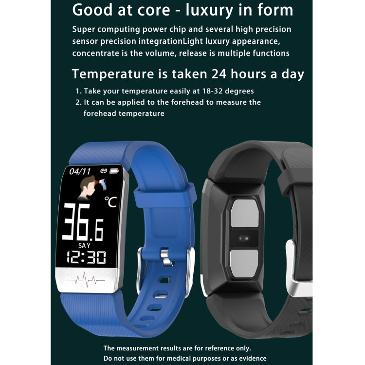 T1S 1.14 inch Screen IP67 Waterproof Smart Bracelet, Support Blood Oxygen Monitoring / Body Temperature Monitoring / Heart Rate Monitoring(Blue) - Smart Wear by buy2fix | Online Shopping UK | buy2fix