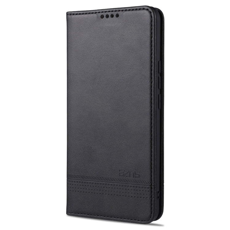 For vivo X60 5G AZNS Magnetic Calf Texture Horizontal Flip Leather Case with Card Slots & Holder & Wallet(Black) - vivo Cases by AZNS | Online Shopping UK | buy2fix