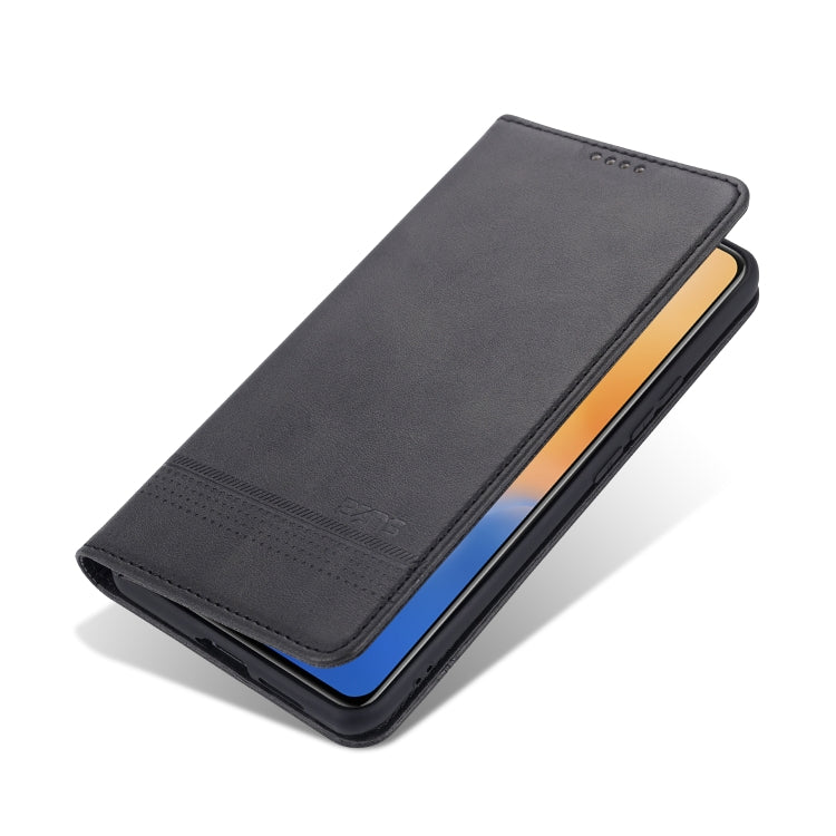 For vivo X60 5G AZNS Magnetic Calf Texture Horizontal Flip Leather Case with Card Slots & Holder & Wallet(Black) - vivo Cases by AZNS | Online Shopping UK | buy2fix