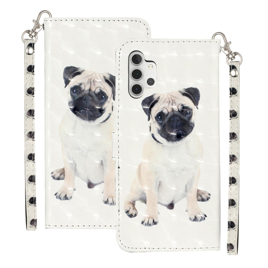 For Samsung Galaxy A32 5G 3D Pattern Horizontal Flip PU Leather Case with Holder & Card Slots & Wallet(Pug) - Galaxy Phone Cases by imak | Online Shopping UK | buy2fix