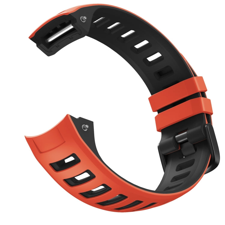For Garmin Instinct / Instinct Esports Two-color Silicone Watch Band(Red+Black) - Smart Wear by buy2fix | Online Shopping UK | buy2fix