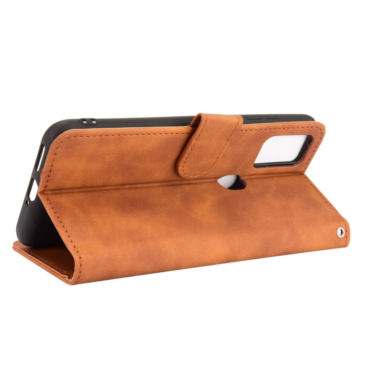 For Ulefone Note 11P Solid Color Skin Feel Magnetic Buckle Horizontal Flip Calf Texture PU Leather Case with Holder & Card Slots & Wallet(Brown) - Ulefone Cases by buy2fix | Online Shopping UK | buy2fix